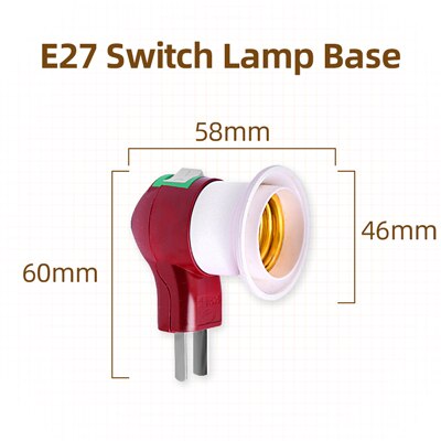 E27 Led Lamp Houder Vuurvast Materiaal Fitting Socket met Stekker Schakelaar E27 Base Opknoping Lamp Socket op-off schakelaar: Switch design