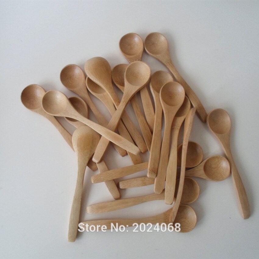 10 Stks/set 5.1Inch Houten Lepel Ecofriendly Servies Bamboe Scoop Koffie Honing Thee Lepel Roerder DOM668: Default Title
