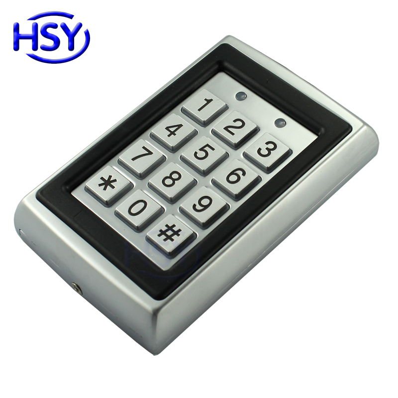 HSY 7612 Metal Case Standalone Keypad Reader RFID 125Khz Proximity EM Card Entry Lock Door Keyboard Single Door Access Control