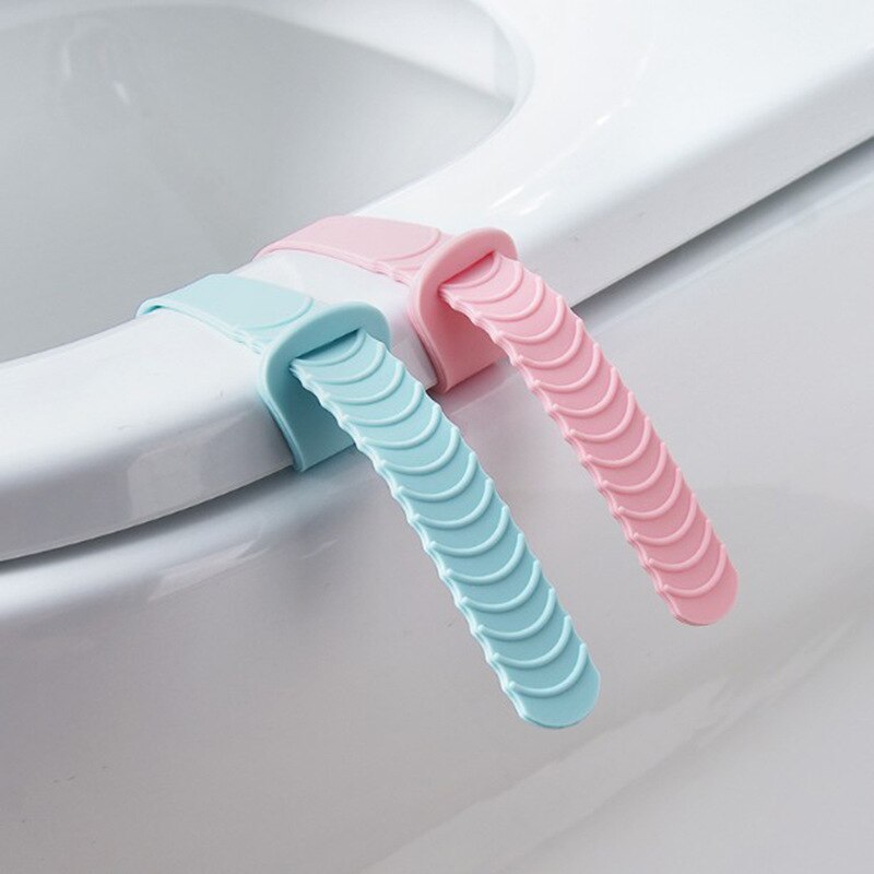 Tpr silikone toiletafdækningsbeskytter anti-snavsafdækningsåbner toiletafdækning tilbehør toilet sæde hygiejne håndtag flip håndtag