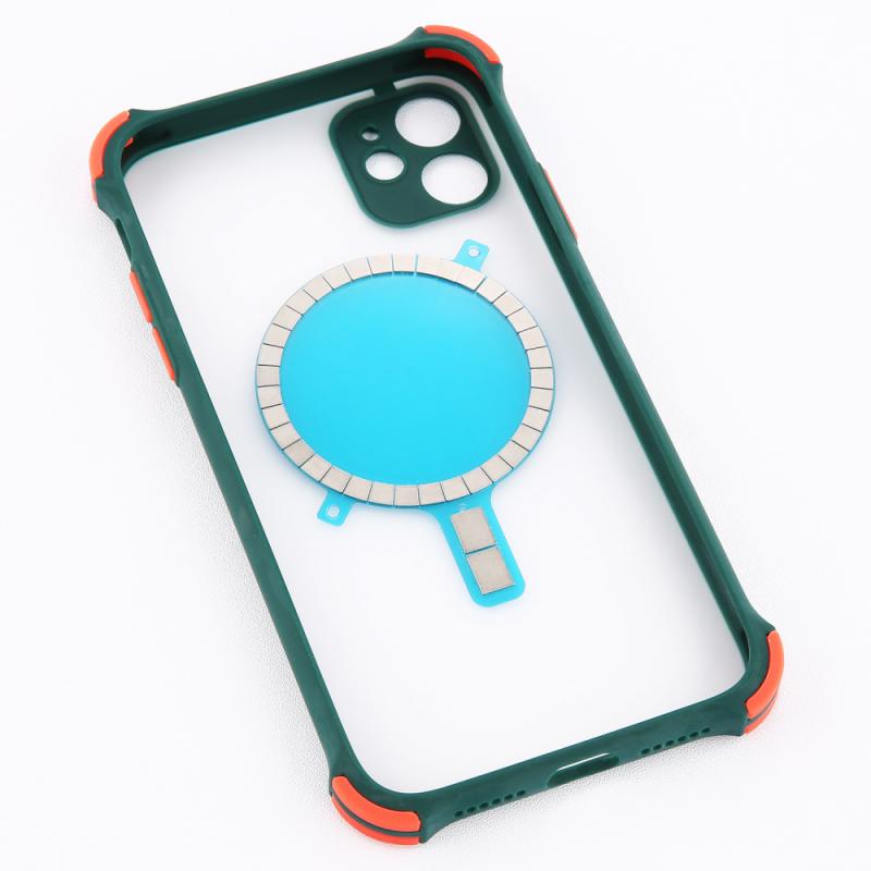 1 pc secure phone case strong magnetic snap closure for iphone 12 pro/huawei/samsung wireless charging magnet for back cover