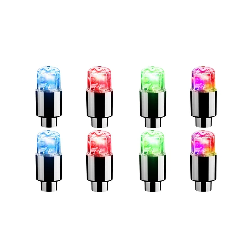 Car Hub Ambient Light Bicycle LED Tire Lights Universal Car Neon Lamp Valve Cover Lights Tire Colorful Flashing Bulb Decoration