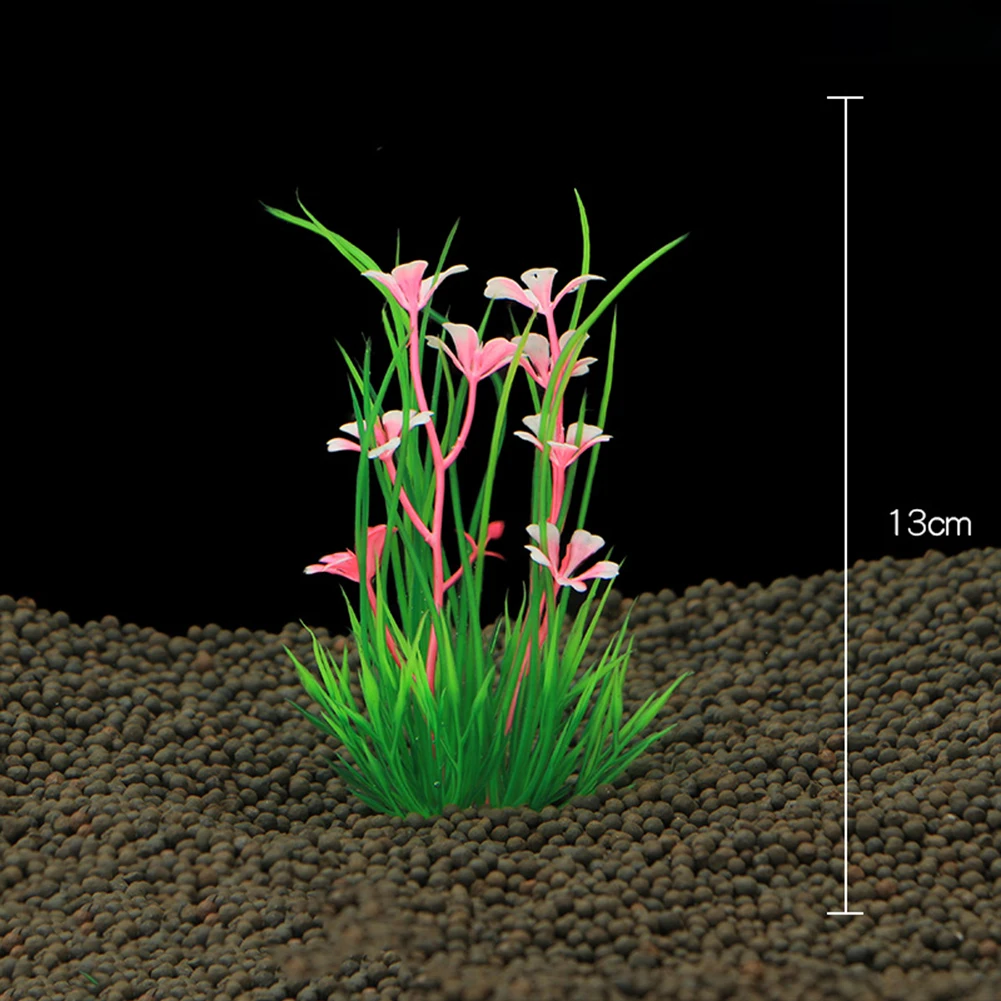 Unterwasser Künstliche Pflanze Wasser Ornamente Lebensechte Simulation Blumen Pflanzen Für Aquarium Fischglas Landschaftsbau Dekoration: Rosa
