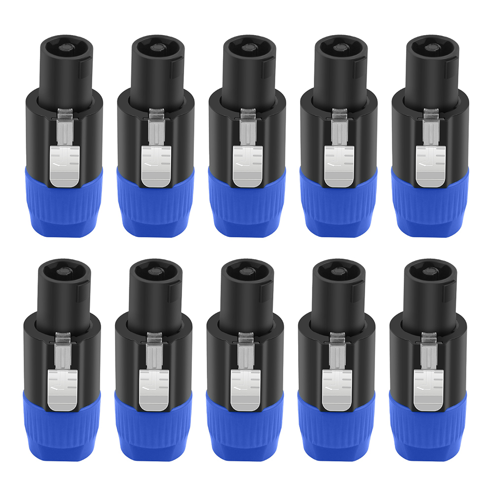 10 stücke Lautsprecher Audio Kabel Stecker Adapter 4-polig 4pin nl4fc Ohm Stecker Zubehör Ersatz für Verstärker: green