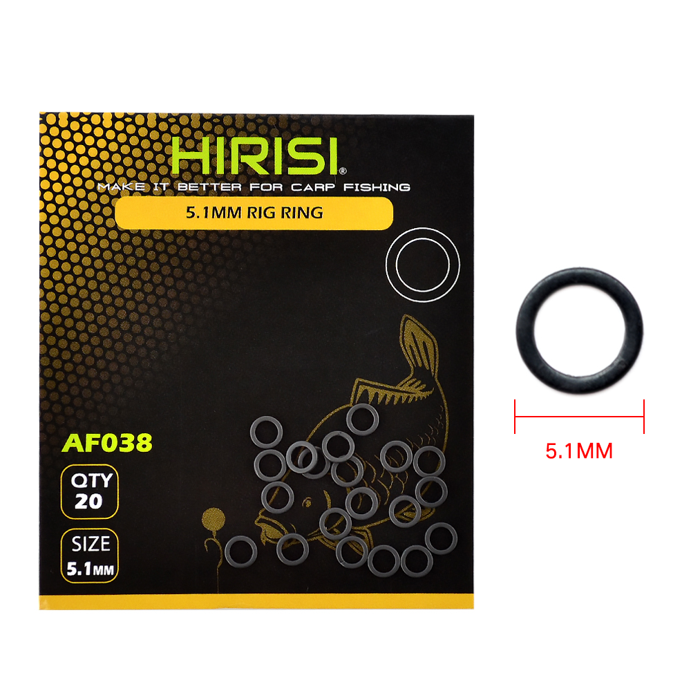 60-delige karpervissen ronde rig-ringen voor haaklink O-ringen 2,0 mm 3,1 mm 3,7 mm 4,4 mm 5,1 mm: green