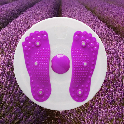 Twist Board Sports Twister Plate Waist Body Foot Massage Disc Balance Aerobic Exercise Fitness Waist Figure Twister Round Plates: Purple 