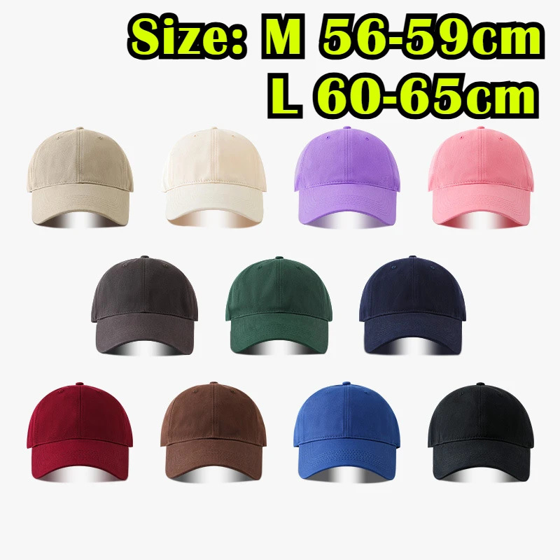 Xxl tamanho grande bonés de beisebol sólido cabeça grande escovado algodão macio extra grande tamanho baixo perfil chapéus de golfe feminino oversize boné masculino