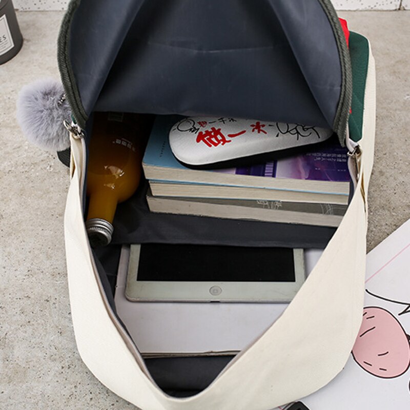Lindas Mochilas escolares de colores mezclados para adolescentes, chicas, Mochilas para niños, bolsa de viaje, 4 unidades, Mochilas escolares de