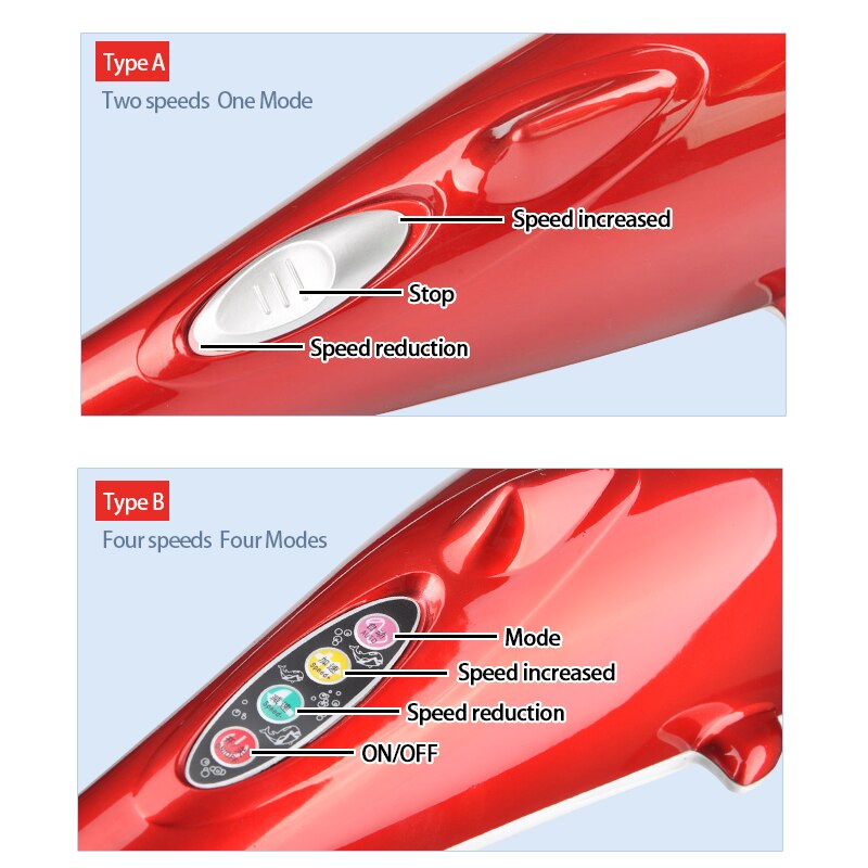 Elektrische Dolfijn Handheld Stimulator Trillingen Infrarood Nek Voeten Massage Hamer Roller Relax Gezondheid Massage Stok