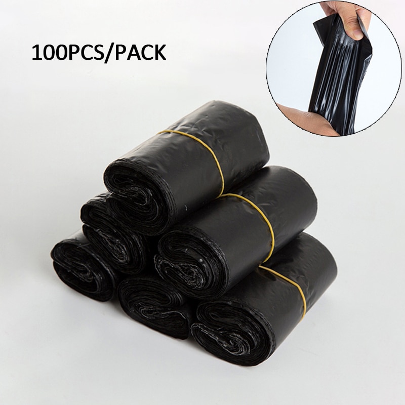 100pcs/Lots Black Courier Bag Express Envelope Storage Bags Mail Bag Mailing Bags Self Adhesive Seal Plastic Packaging Pouch
