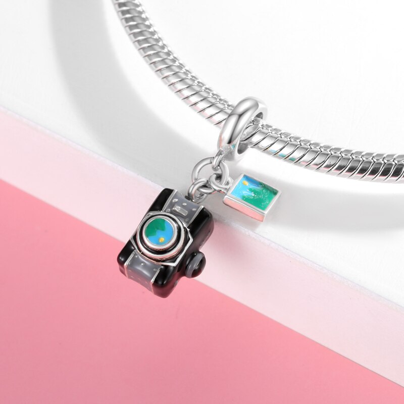 Fijne Charms Hanger Collocatie 925 Sterling Zilveren Jam Camera Foto Parfum Bedels Sieraden Fit Originele Armband Ketting