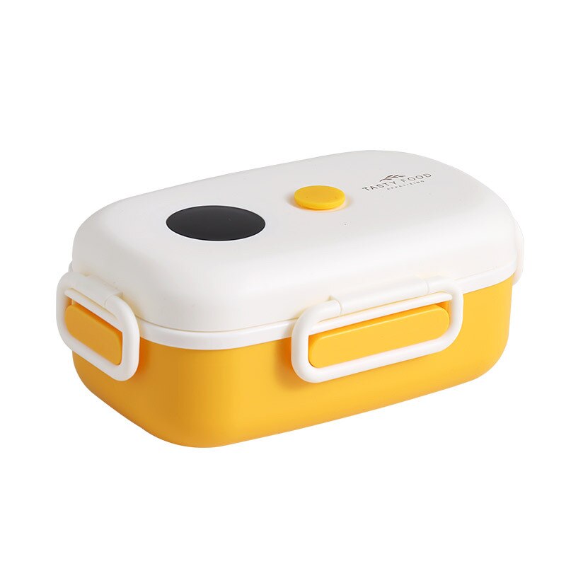 Keep Warm Lunch Box Container Fresh Bowl Display Temperature Students Adults Insulation Tableware With Lid bento lunch box: 1000ml Yellow