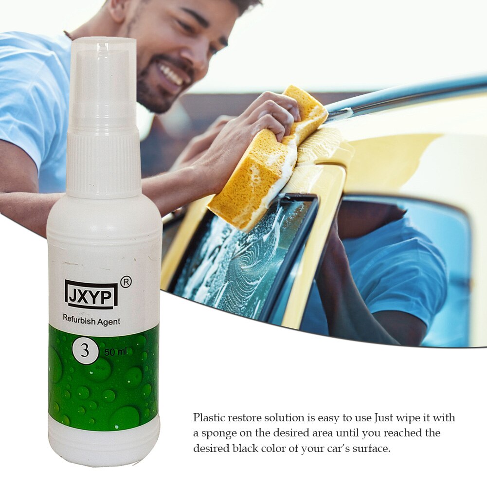 50mL Auto Plastic Parts Retreading Agent Wax Automotive Interior Auto and Plastic Renovated Coating Paste Maintenance Agent