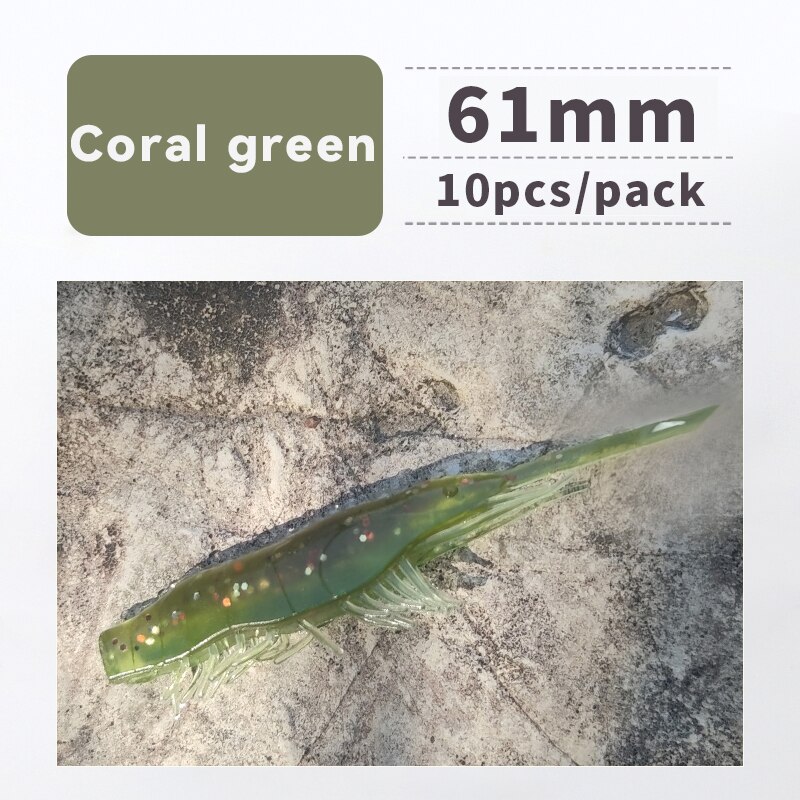 ANKIKEDI-Señuelo de Pesca de Silicona Blanda Similar a una Gamba, Cebo para Pescar Lubina, Carpa o Lucio, Ideal para Usar desde Roca