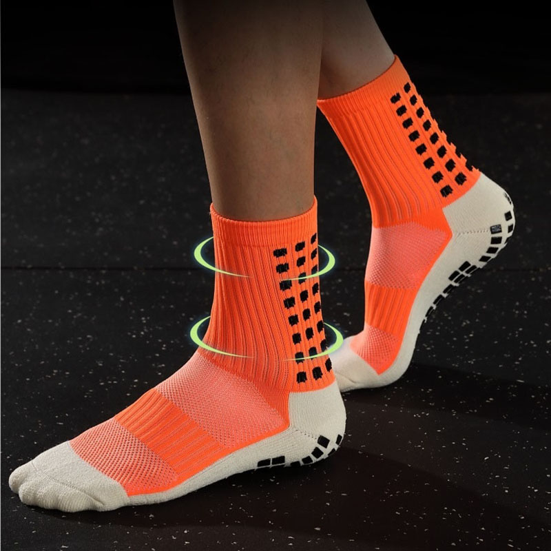 Nowe skarpety piłkarskie męskie antypoślizgowe skarpety piłkarskie bawełniane skarpety rowerowe środkowe rurki skarpety punktowe tego samego typu co Casitine