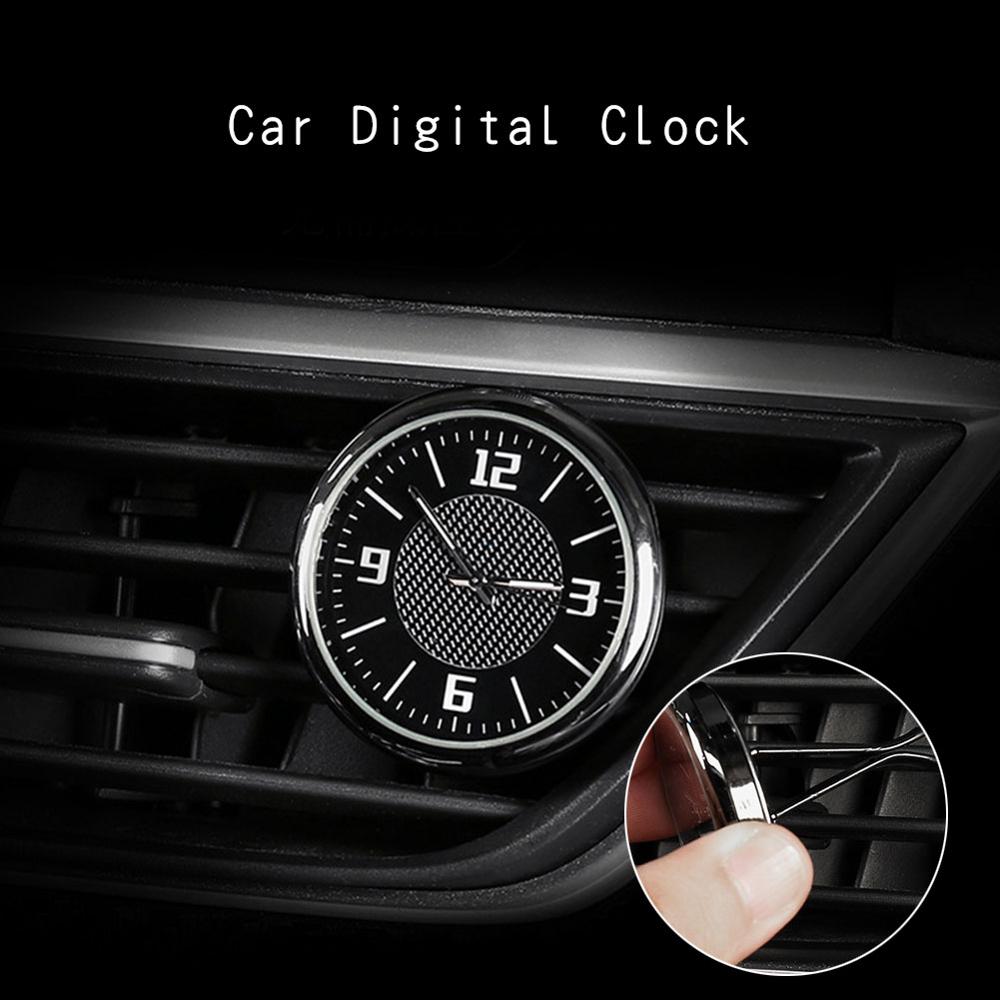 1PC Mini Car Ornament Clock Stick-On Digital Analog Watch Auto Styling Interior Decoration Tool Accessories