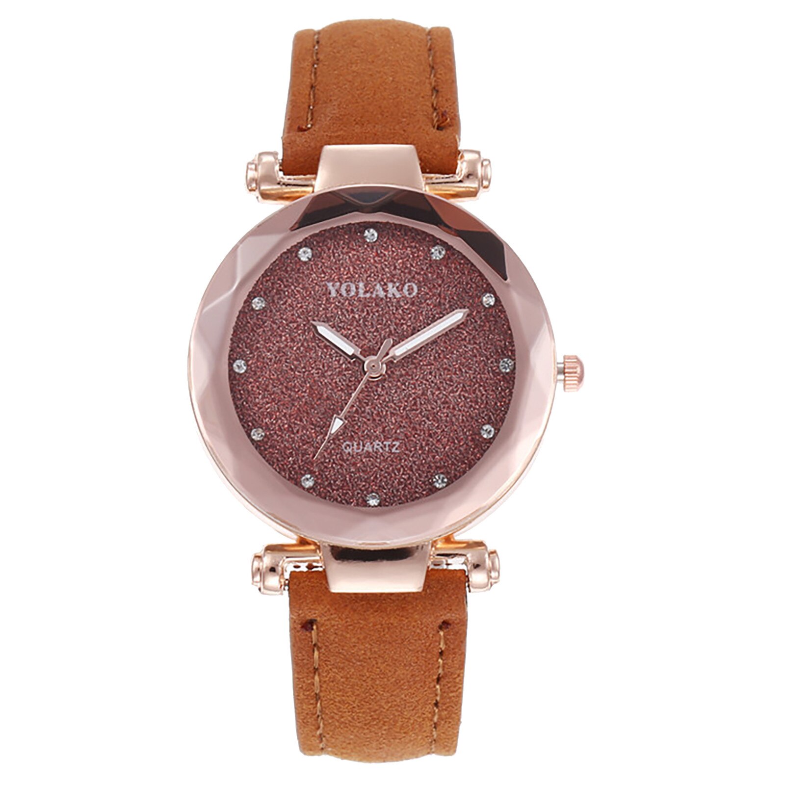 Quartz Horloges Modieuze Star Sky Prachtige Diamanten Retro Lederen Band Quartz Dames Horloge Relogio Feminino Montre Femme: C