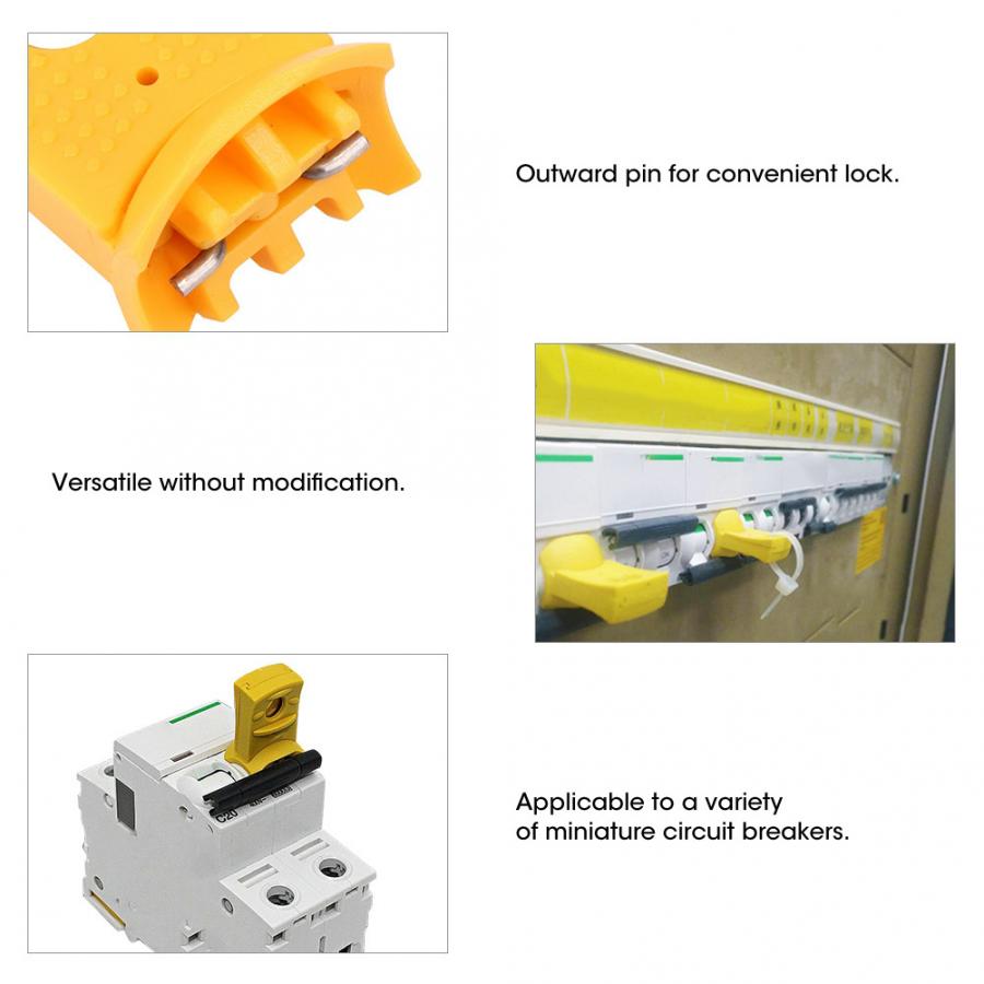 lock Miniature Circuit Breaker Lockout Pinout Power Isolation Electrical Security Lock Device for Schneider MCB