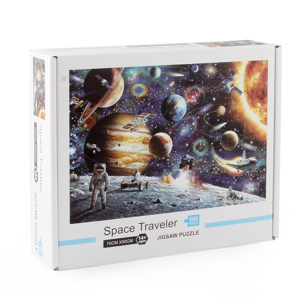 Space Puzzle 1000 Piece Jigsaw Puzzle Kids Adult – Planets in Space Jigsaw Puzzle: Default Title