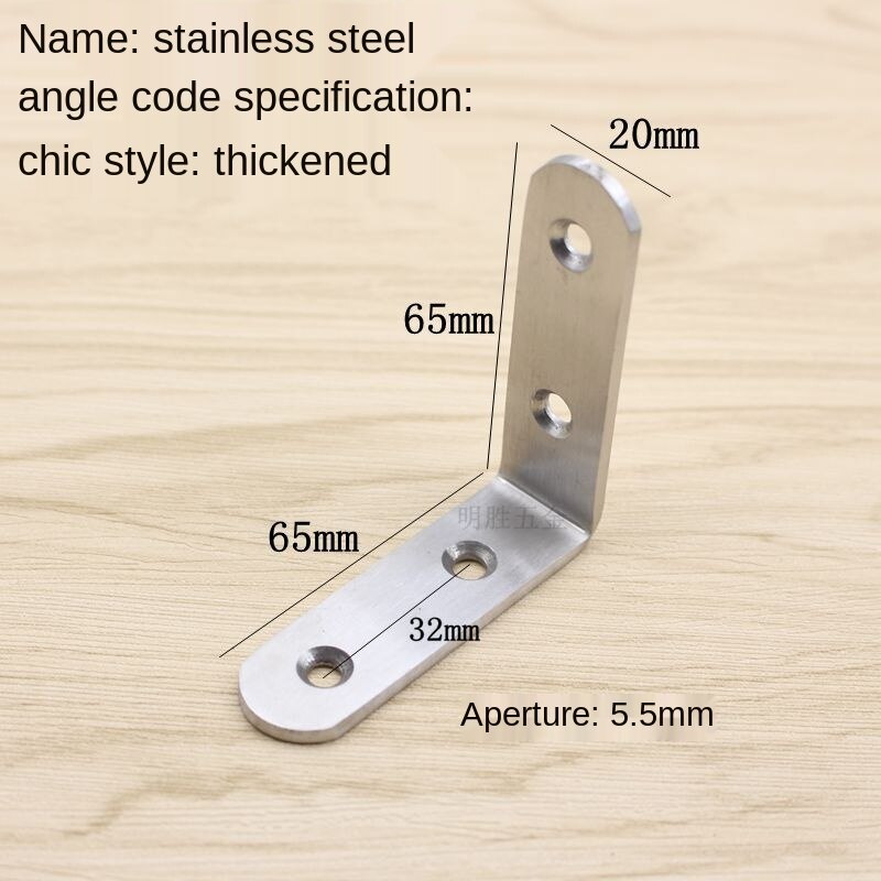 Starke edelstahl winkel Code dreieck halterung befestigt winkel eisen möbel 90 grad rechtwinklig möbel Hardware-: 20 X 65 X 65 X 5.5