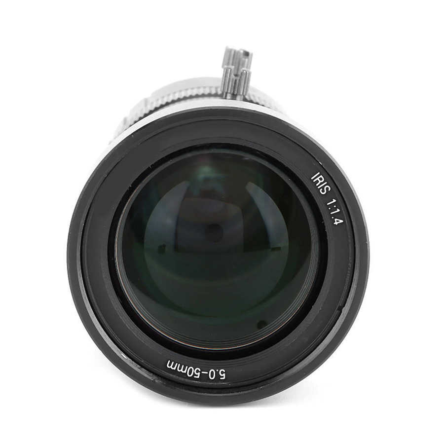 5-50mm 3MP CS-Mount Zoom Lens Manual Aperture Lens for Security Cams