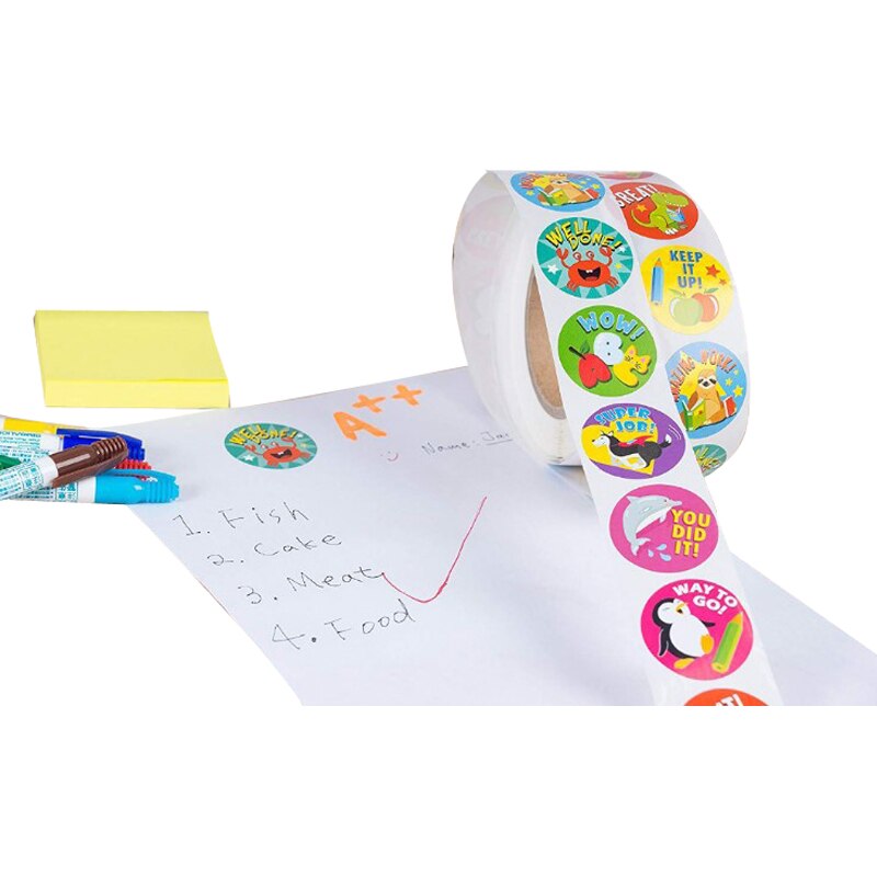 Kids Reward Sticker Cartoon Animals Baby Motivational Sticker For Children Boy And Girl