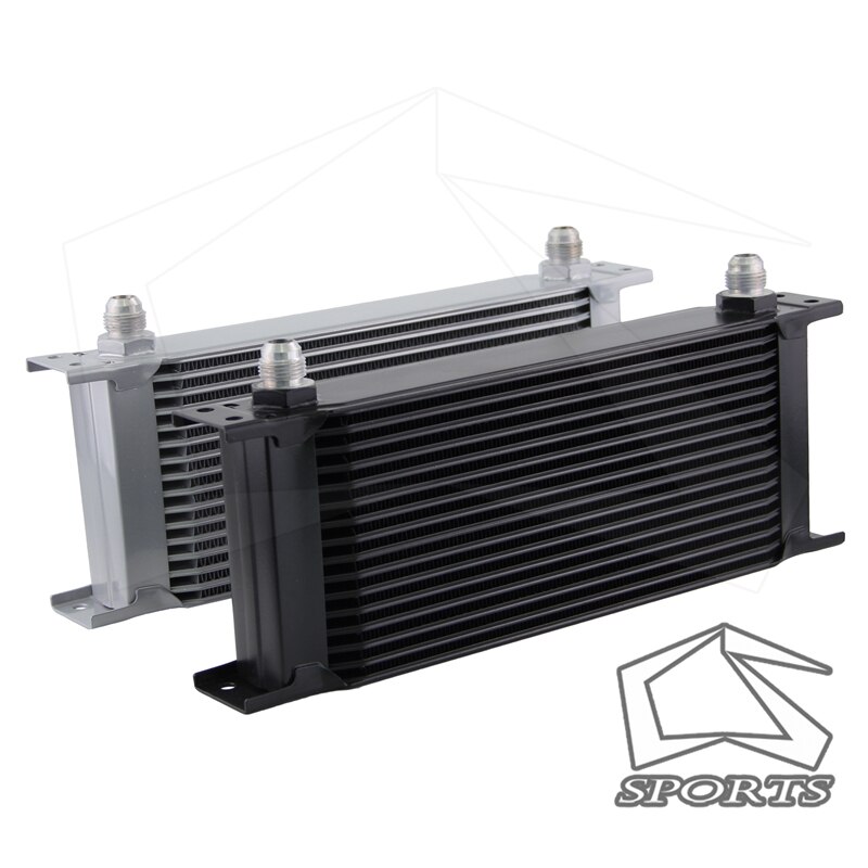 2" ALUMINIUM 8AN OIL COOLER - 16 ROW ENGINE OIL COOLER + AN8 FITTING / HOSE END