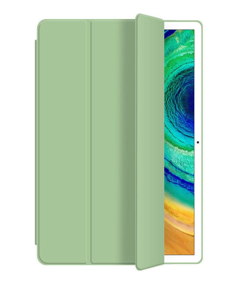 Silicone Cover For Huawei Mediapad M6 8.4 VRD-W09/-AL09 /M6 10.8 SCM-AL09/w09 Flip Silicone Stand for mediapad m6 Case +film+pen: green / For M6 8.4 inch