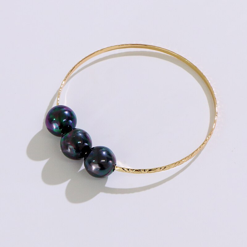 KOMI Inner Diameter 4-10CM Baby Adult Polynesian Hawaiian Jewelry Samoa Marshall Style Pearls Man Woman Bracelet Bangle K6501