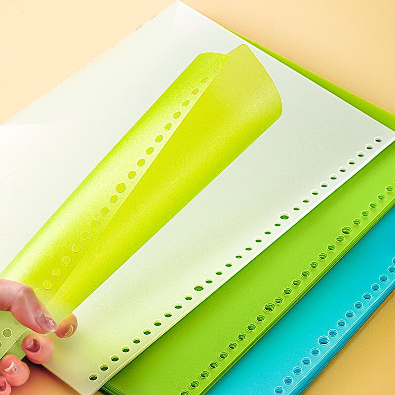 2 Pcs A5/B5/A4 Loose-Leaf Book Cover 20/26/30 Hole Binder Circle PP Separator Memo Pad Accessory For Office Documents