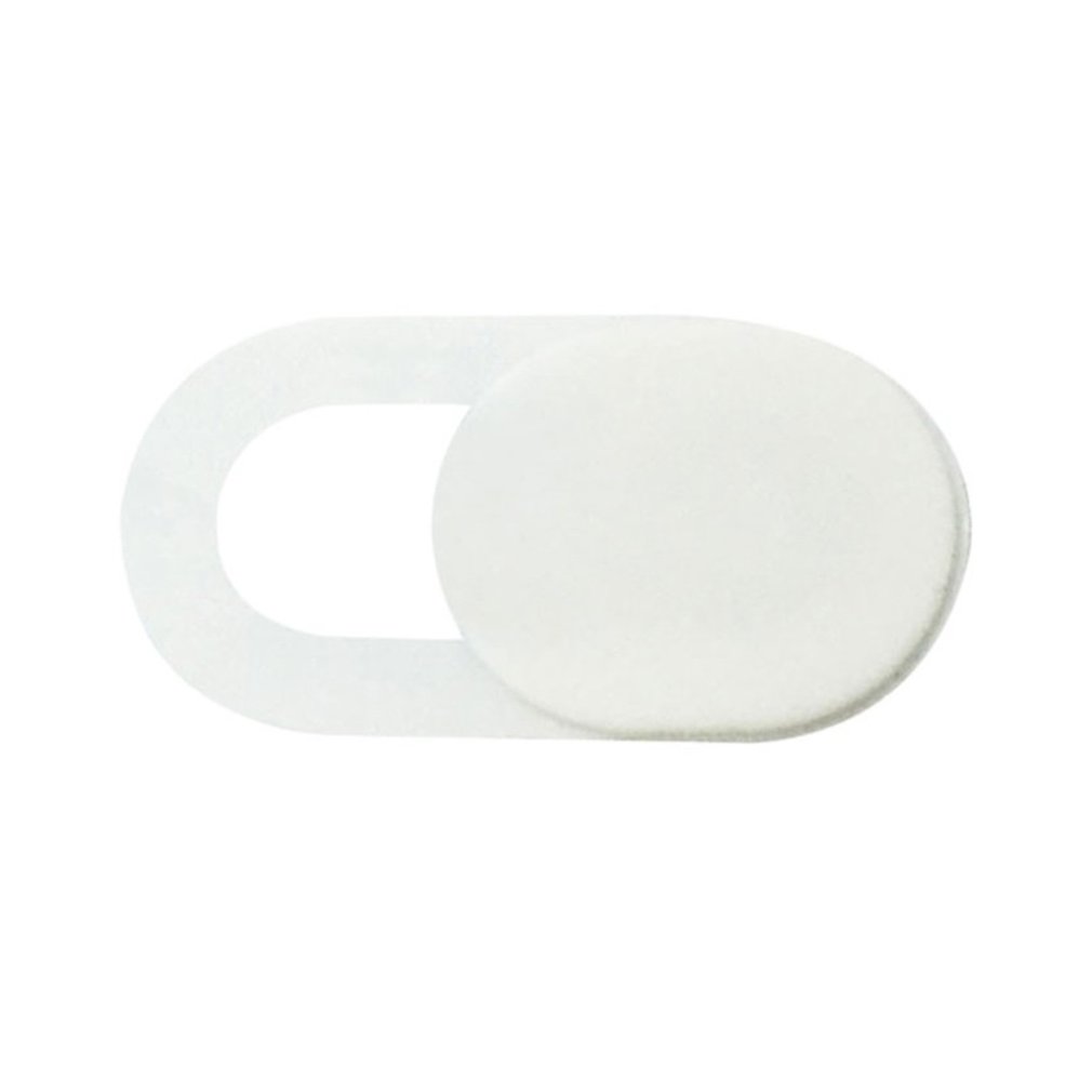 Universal Plastic Black WebCam Cover Shutter Magnet Slider Camera Cover for IPhone Laptop Mobile Phone Len Privacy Stickers: 3Pcs / White