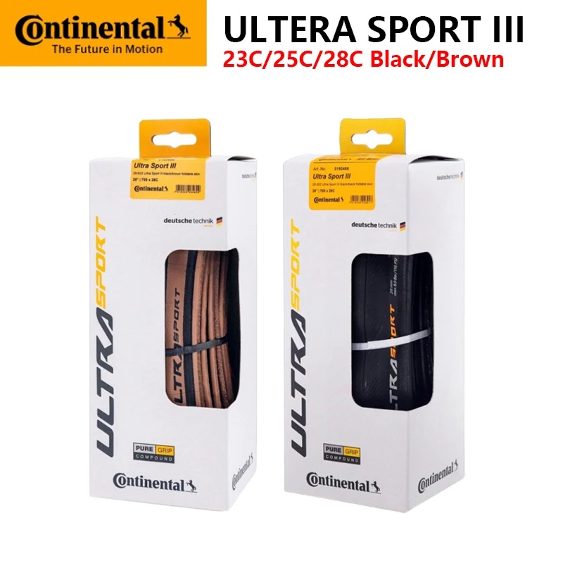 Continental ULTRA SPORT Ⅲ Tire Original Road Vehicle Folding Anti Puncture Bicycle Tires 700x23c/700x25c/700x28c Black/Coffee