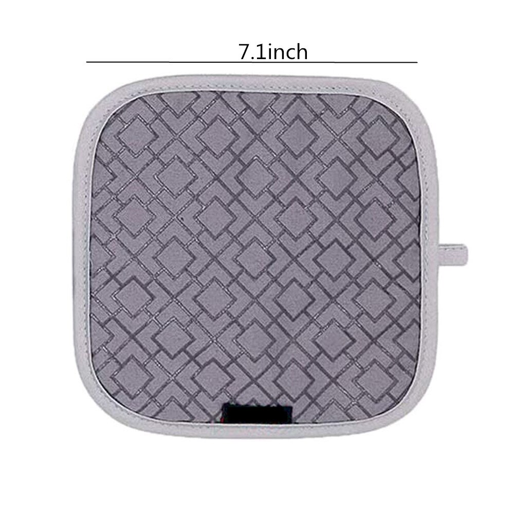 3 In 1 Pot Houders Badstof Lus Katoen Pot Houders Doek Handschoenen Pocket Pot Kussen Mat Keuken tool Anti-Slip Pads: Grey-1pc