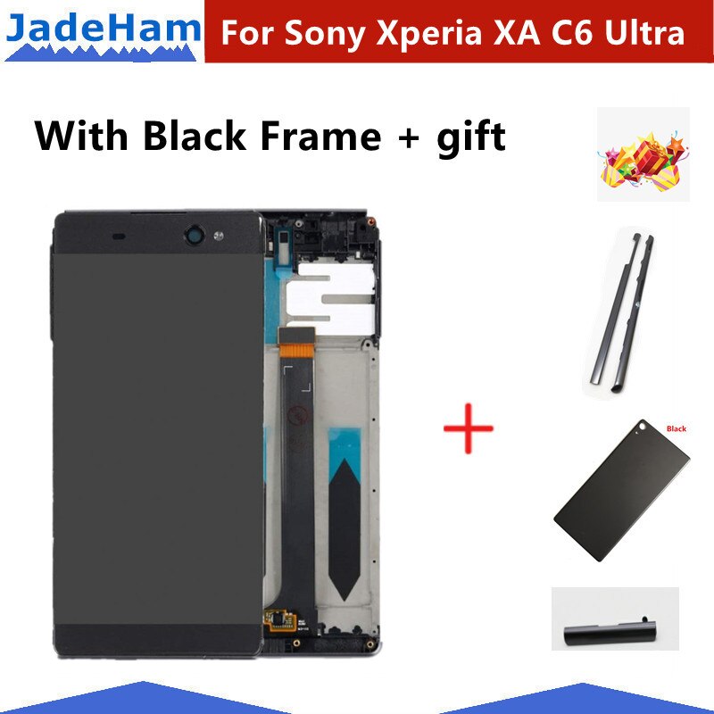 For Sony Xperia XA C6 Ultra LCD F3211 F3212 F3215 F3216 F3213 LCD Display Touch Screen Digitizer Frame Replacement xa ultra lcd: Violet