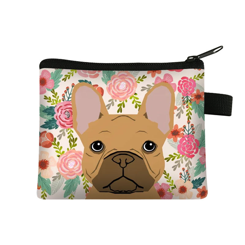 Einzigartige Katze Hund Mit Blume Malerei Münze Tasche Für Frauen Geldbörsen Mädchen Lippenstift Karte Tasche Mini Brieftaschen Für: lqbyhm09w