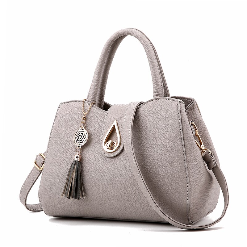 Women's shoulder bag Korean version Messenger red bag water embroidered lattice set clutch female shoulder bag 729: big gray 729