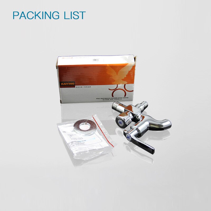 KAIYING Brass Washing Machine Faucet Double Using Bibcock Laundry Mop Pool Tap Dual Handles Small Tap For Outdoor Garden,2724