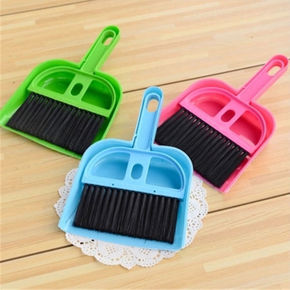 Mini Plastic Hand Kitchen Dustpan and Brush Desk Cleaning Sweeper Dust Pan Set Dust Cleaning Sweeper Desktop Keyboard Brush