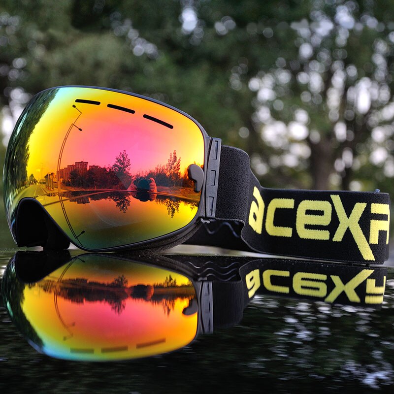 ACEXPNM Skibril Mannen Vrouwen Snowboard Bril Bril voor Skiën UV400 Bescherming Sneeuw Ski Bril Anti-fog Ski masker: SGP1