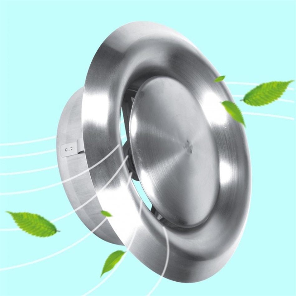 Adjustable Ceiling Home Stainless Steel Air Vent Round Ventilation Duct Cover Stainless Steel Exterior Wall Air Vent Grille