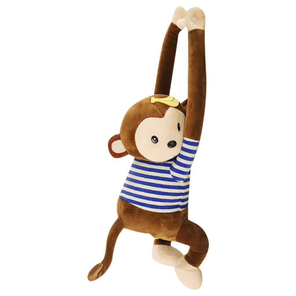 Car Tissue Box Down Cotton Car Tissue Box Monkey Cute Cartoon Animals Paper Napkin Case Wall Hanging Napkin Not Easy To Deform