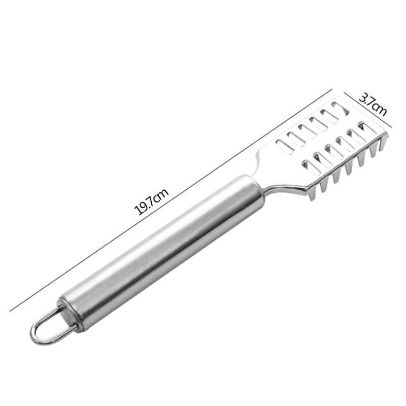 Stainless Steel Silver Scales Scraper Fish Planer Kitchen Gadget Fish Scale Scraper Kitchen Utensils For Flake Off Instantly