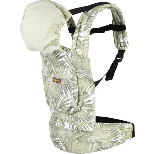 Ergonomische Kangoeroe Draagzak Groen Blad Patroon