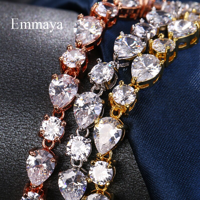 Emmaya Luxurious AAA Zircon Elements 3 Colors Austrian Crystal Bracelets Jewelry For Women Love Party