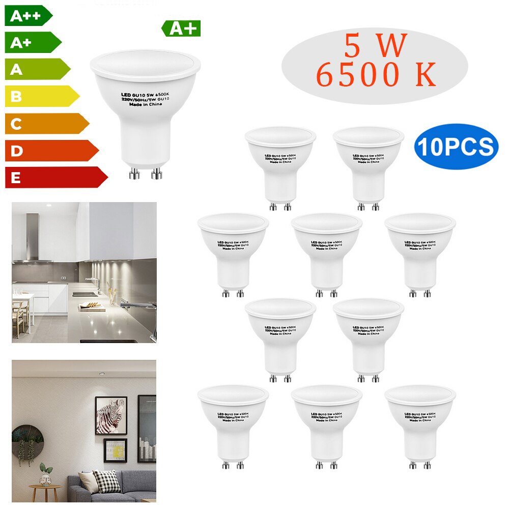 10pcs GU10 LED Bulbs Spotlight Bulb 220V Spotlight For Home Bedroom Lighting Ampoule LED Spotlight