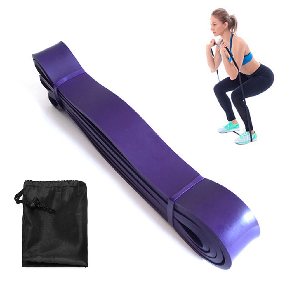TOMSHOO Resistance Bands Elasticas para ejercicio pull up assist Bands Elastic for Fitness Workout Sport Exercise Equipment: Purple with Bag