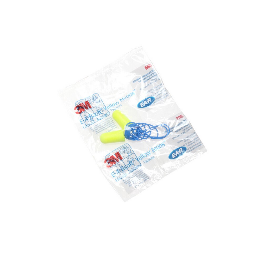 10Pcs 3M 311-1250 E-A-R Push-Ins Corded Noise Reduction Earplugs 33dB Highest NRR Comfortable Ear Plugs Work Travel Foam Earplug