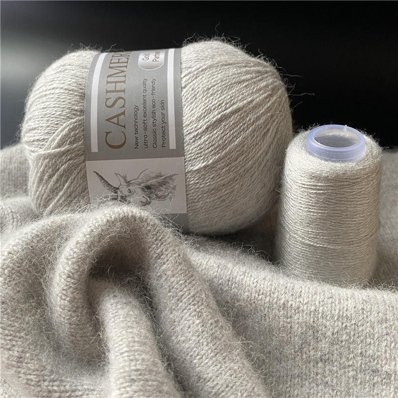 Hilo de tejer de 3 capas, hilo de Cachemira de estambre fino para camiseta, 1 madeja de 338m y 70g, línea de ganchillo de lana para costura