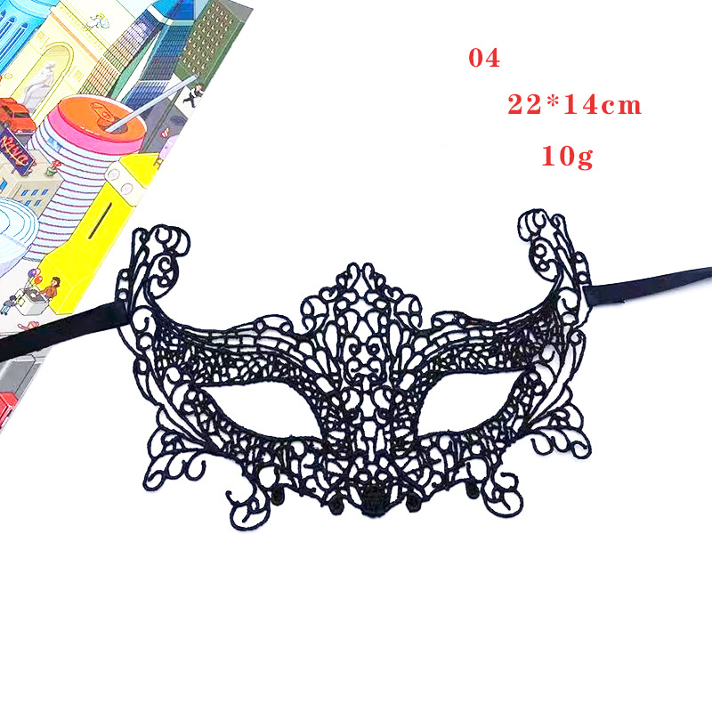 Women Gothic Lace Mask Cosplay Halloween Party Carnival Sexy Lady Costumes Half Face Animal Role Playing Masques For Girls