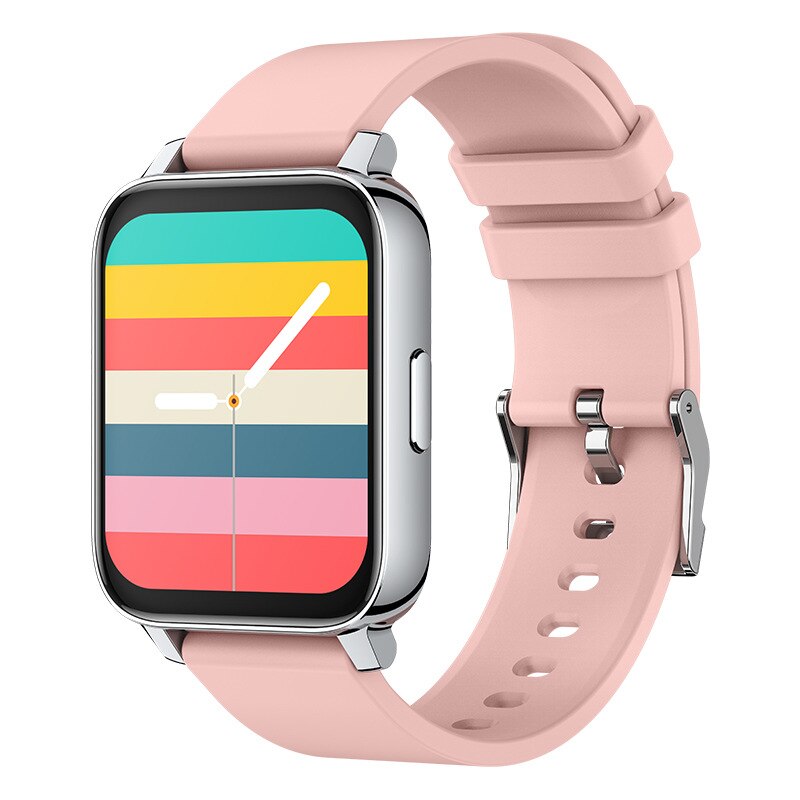 Lenvon P36 Smartwatch - 1.69" Screen, Heart Rate, Blood Pressure, Sleep Monitor, IP68 Waterproof: Pink